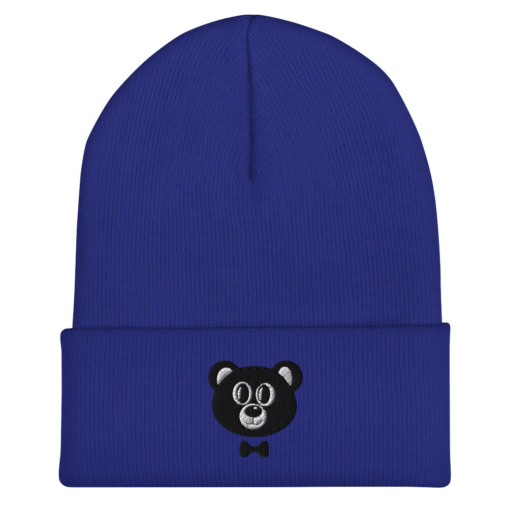 Bestickte umgeschlagene Beanie "HBF" (Augen offen)