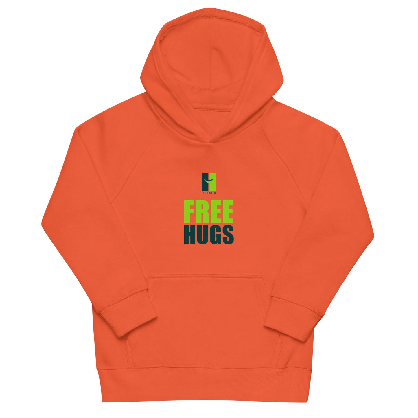 Öko-Kapuzenpullover für Kinder "Free Hugs"