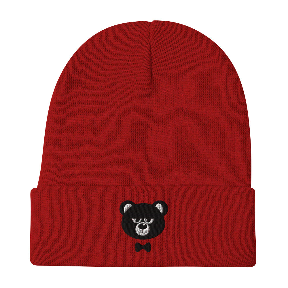 Bestickte Beanie "HBF" (Augen halb offen)