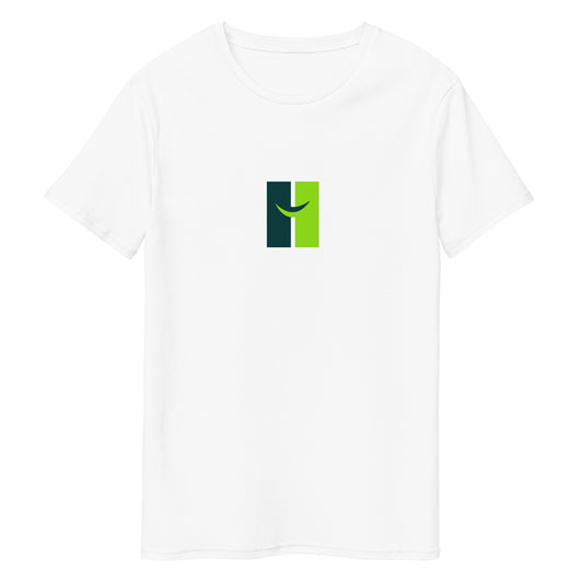 Men's T-shirt made of premium cotton with white lettering "Huggster Logo"