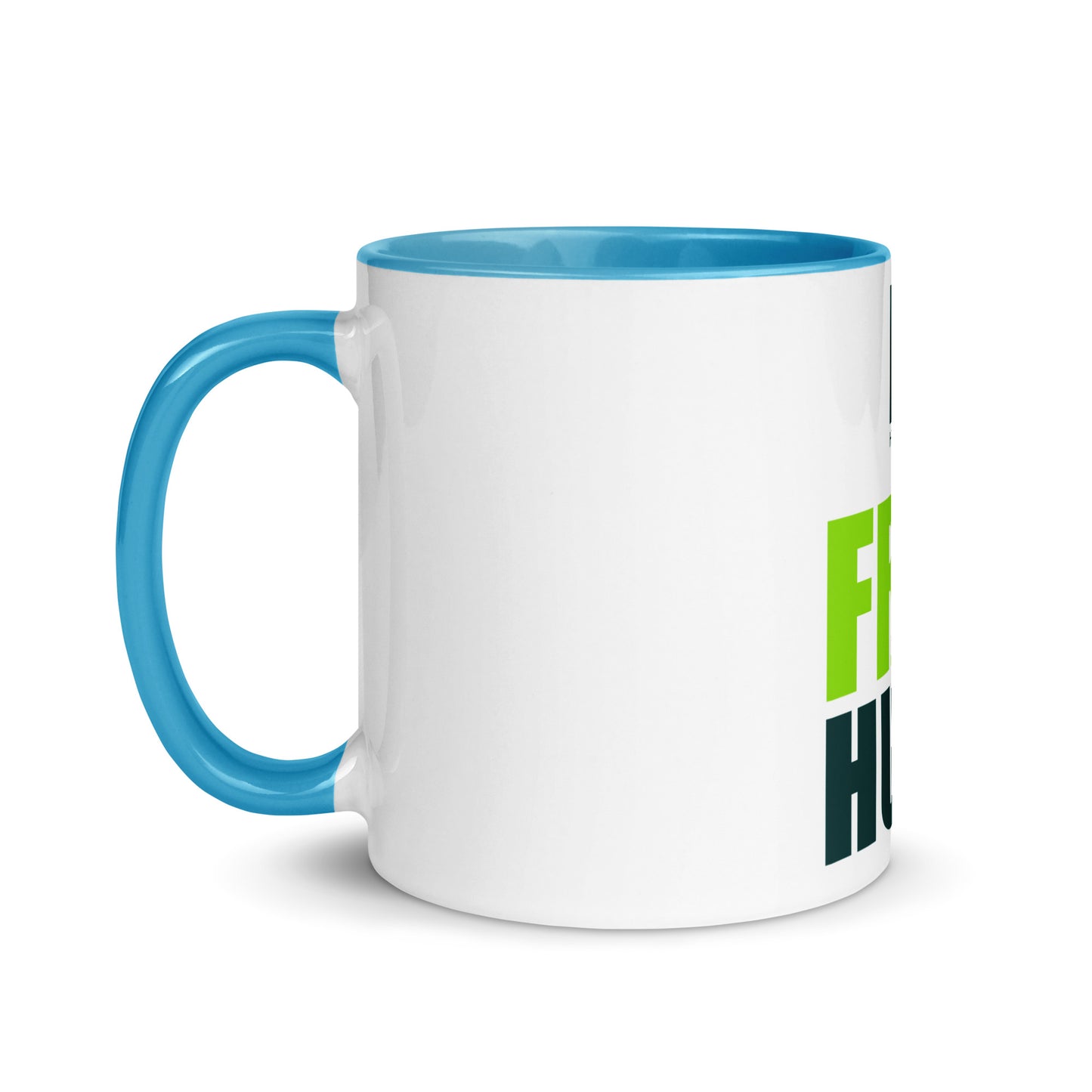 Tasse mit farbiger Innenseite "Free Hugs"